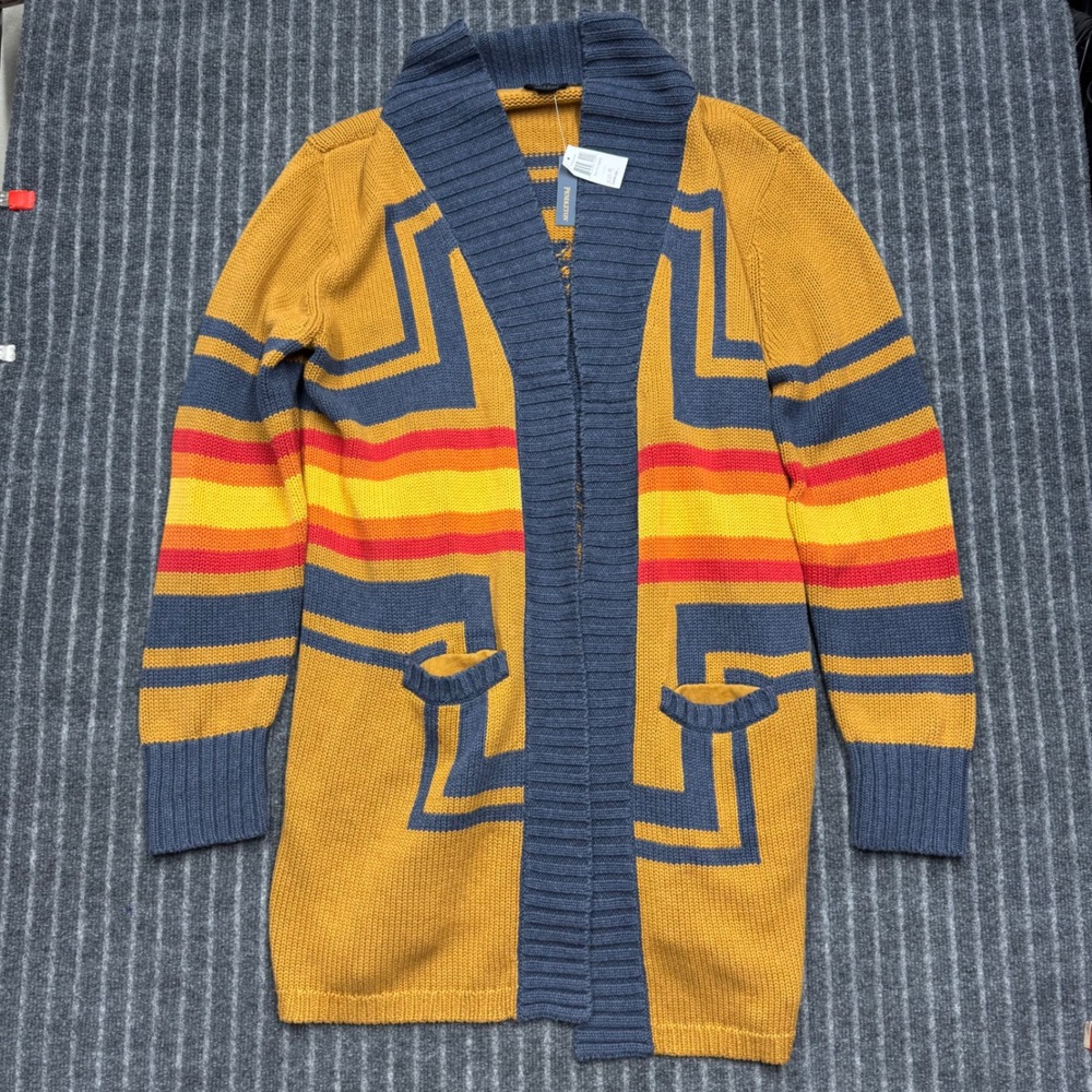 Pendleton Womens XXL Cardigan Yellow Blue Westerley Cotton Wool TC177-73970